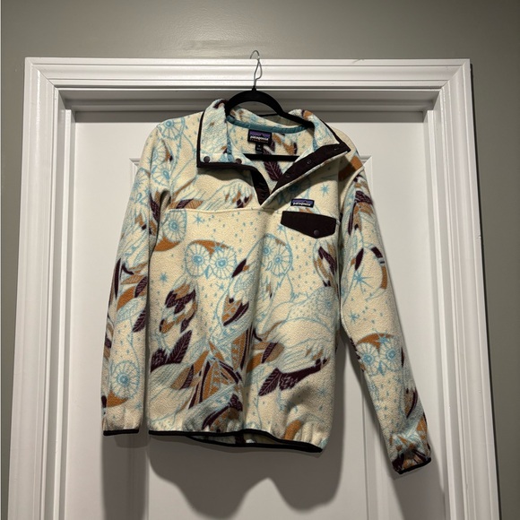 Patagonia Tops - Patagonia Synchilla Fleece Pullover Women’s Medium Owl Harvest Moon Snap